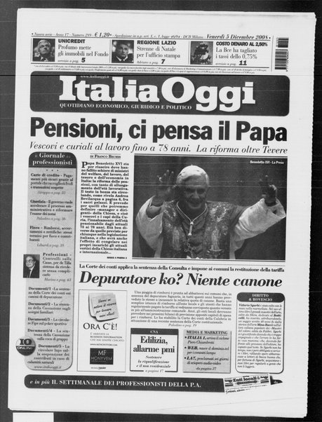 Italia oggi : quotidiano di economia finanza e politica